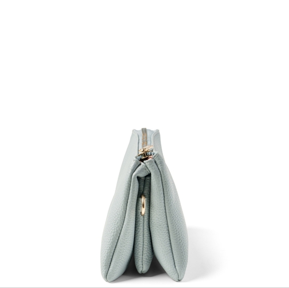 KEDZIE WOMENS ECLIPSE WALLET BUTTER SOFT CROSSBODY LEATHER BAG SKY BLUE - Picture 9 of 9